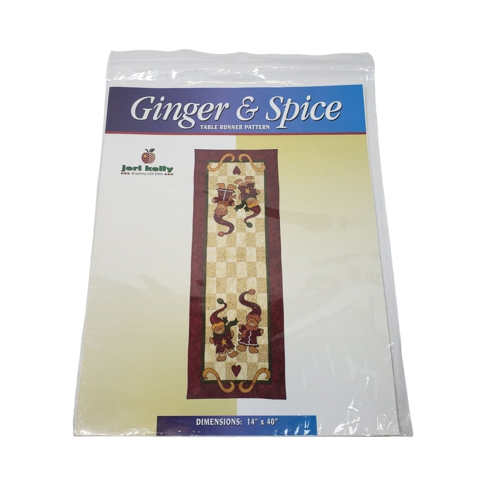 Jeri Kelly Ginger & Spice Table Runner Pattern JK 303 Gingerbread Christmas
